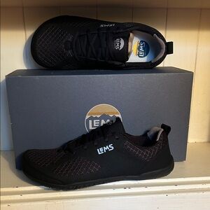 LEMS Men's Black Athletic Shoes